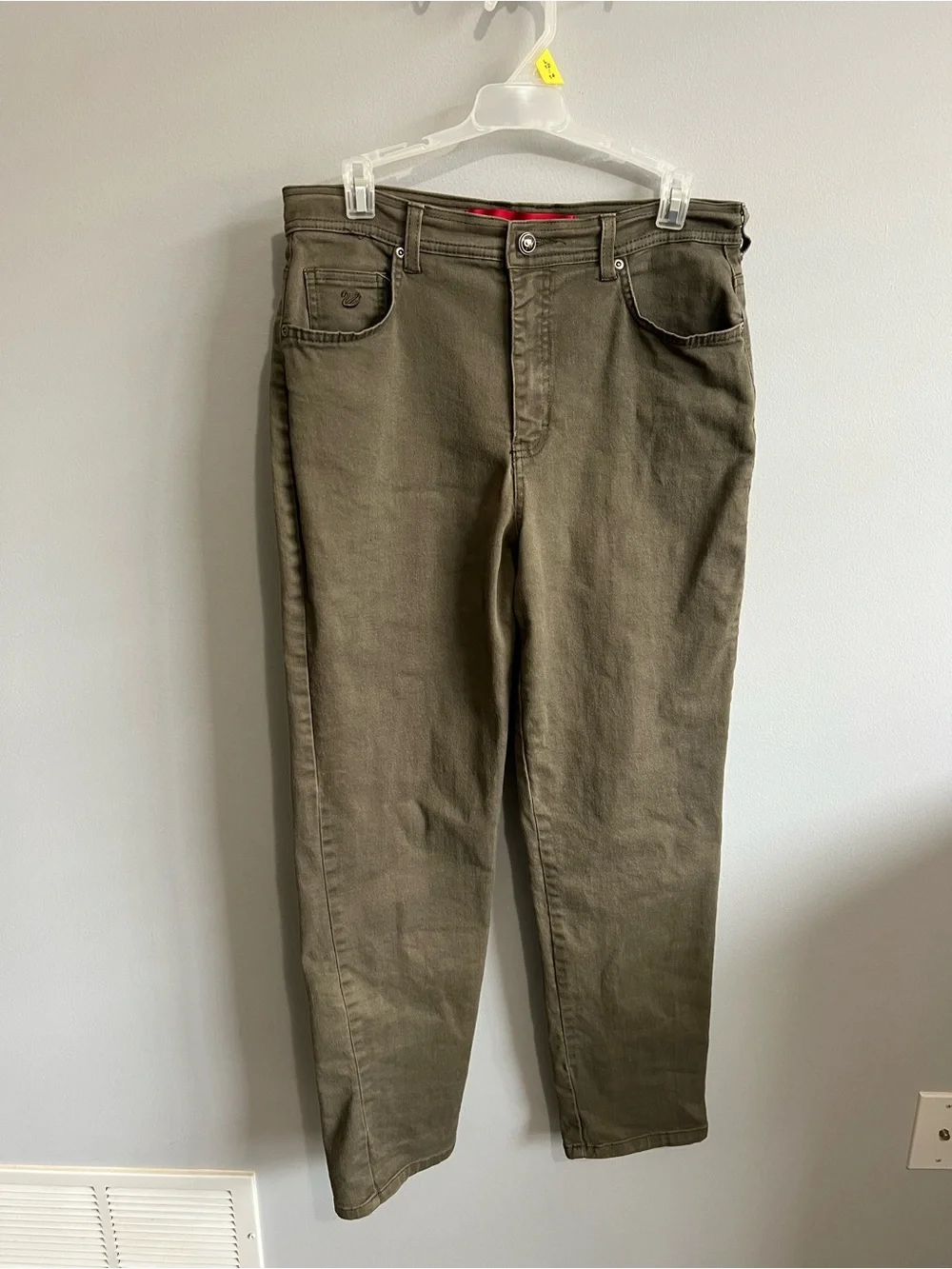 Gloria Vanderbilt Size 10 Green Straight Leg Jeans 5 Pocket Design